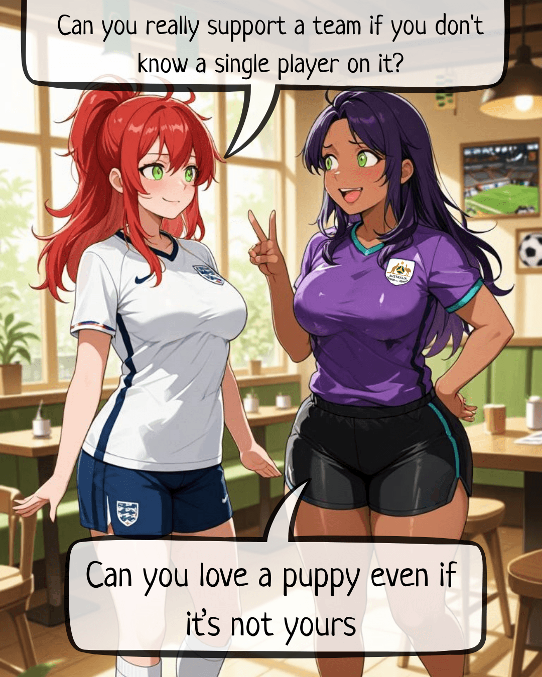 Sasha the anime barista sat down with Nalla from Australia 🇦🇺 to talk about World Cup 2026 ⚽ What if you don't really care about football? Can you support a team without knowing a single player? And could the World Cup ever turn you into a fan? ☕🎙️

https://www.instagram.com/spice_patrol.ai/