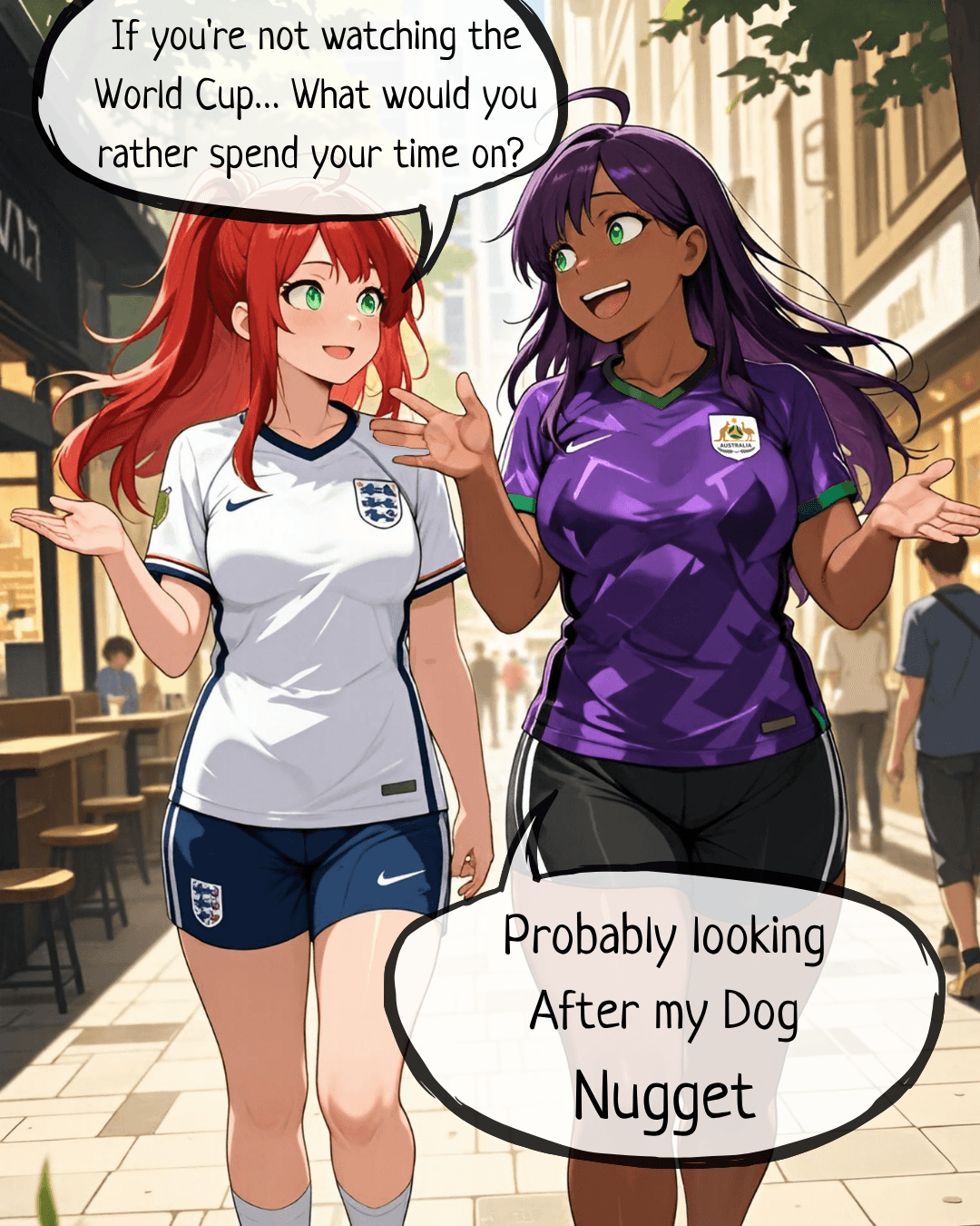 Sasha the anime barista sat down with Nalla from Australia 🇦🇺 to talk about World Cup 2026 ⚽ What if you don't really care about football? Can you support a team without knowing a single player? And could the World Cup ever turn you into a fan? ☕🎙️

https://www.instagram.com/spice_patrol.ai/