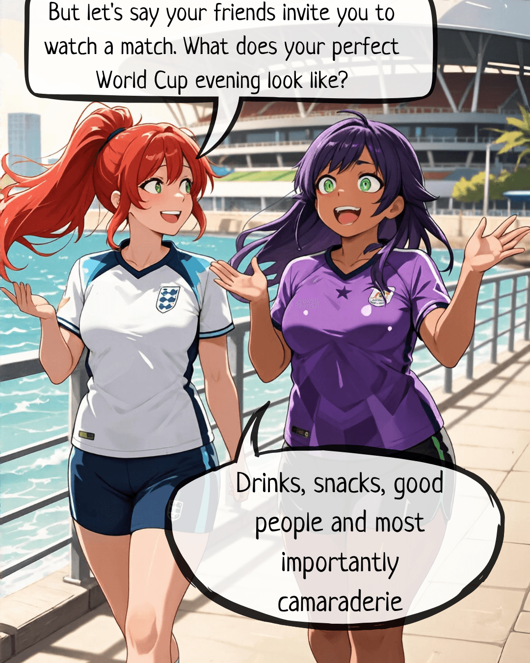 Sasha the anime barista sat down with Nalla from Australia 🇦🇺 to talk about World Cup 2026 ⚽ What if you don't really care about football? Can you support a team without knowing a single player? And could the World Cup ever turn you into a fan? ☕🎙️

https://www.instagram.com/spice_patrol.ai/