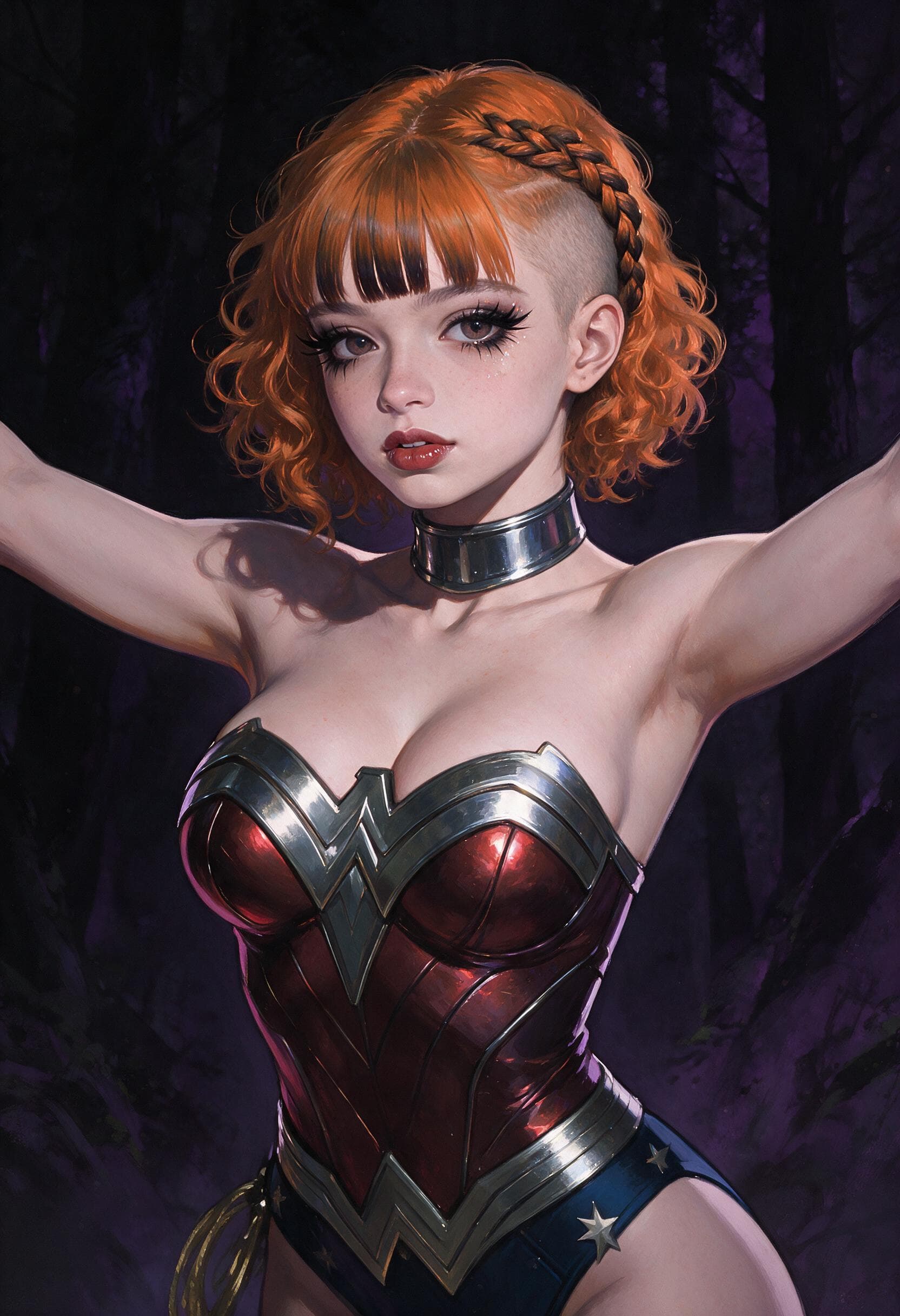 June (a character I created on Mage.Space) cosplaying as Wonder Woman