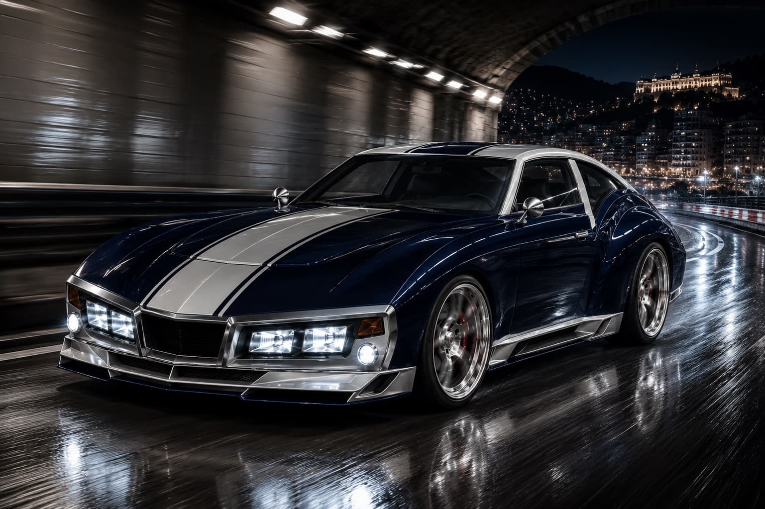 ÉON REEF GT SPORT — GRAND TOURING COLLECTION

A series of ten interpretations of the ÉON REEF GT SPORT, an original grand touring concept blending muscular proportions, sculpted bodywork and retro-futuristic elegance.

From prestigious night settings to coastal roads and vibrant colors, each scene explores a different personality while preserving the distinctive identity of the REEF.

Designed as a timeless GT rather than a conventional modern sports car, the REEF combines presence, elegance and an unmistakable silhouette.

Original automotive concept from the ÉON universe.

Légende