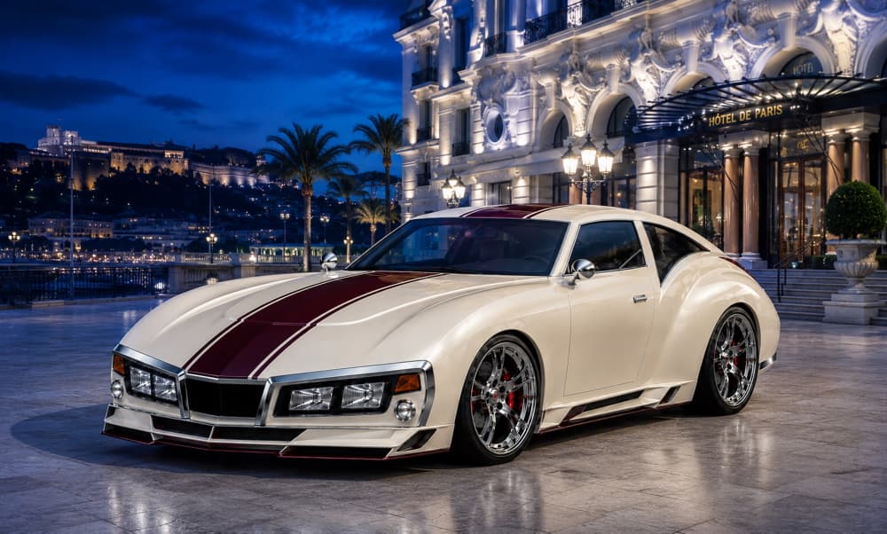 ÉON REEF GT SPORT — GRAND TOURING COLLECTION

A series of ten interpretations of the ÉON REEF GT SPORT, an original grand touring concept blending muscular proportions, sculpted bodywork and retro-futuristic elegance.

From prestigious night settings to coastal roads and vibrant colors, each scene explores a different personality while preserving the distinctive identity of the REEF.

Designed as a timeless GT rather than a conventional modern sports car, the REEF combines presence, elegance and an unmistakable silhouette.

Original automotive concept from the ÉON universe.

Légende