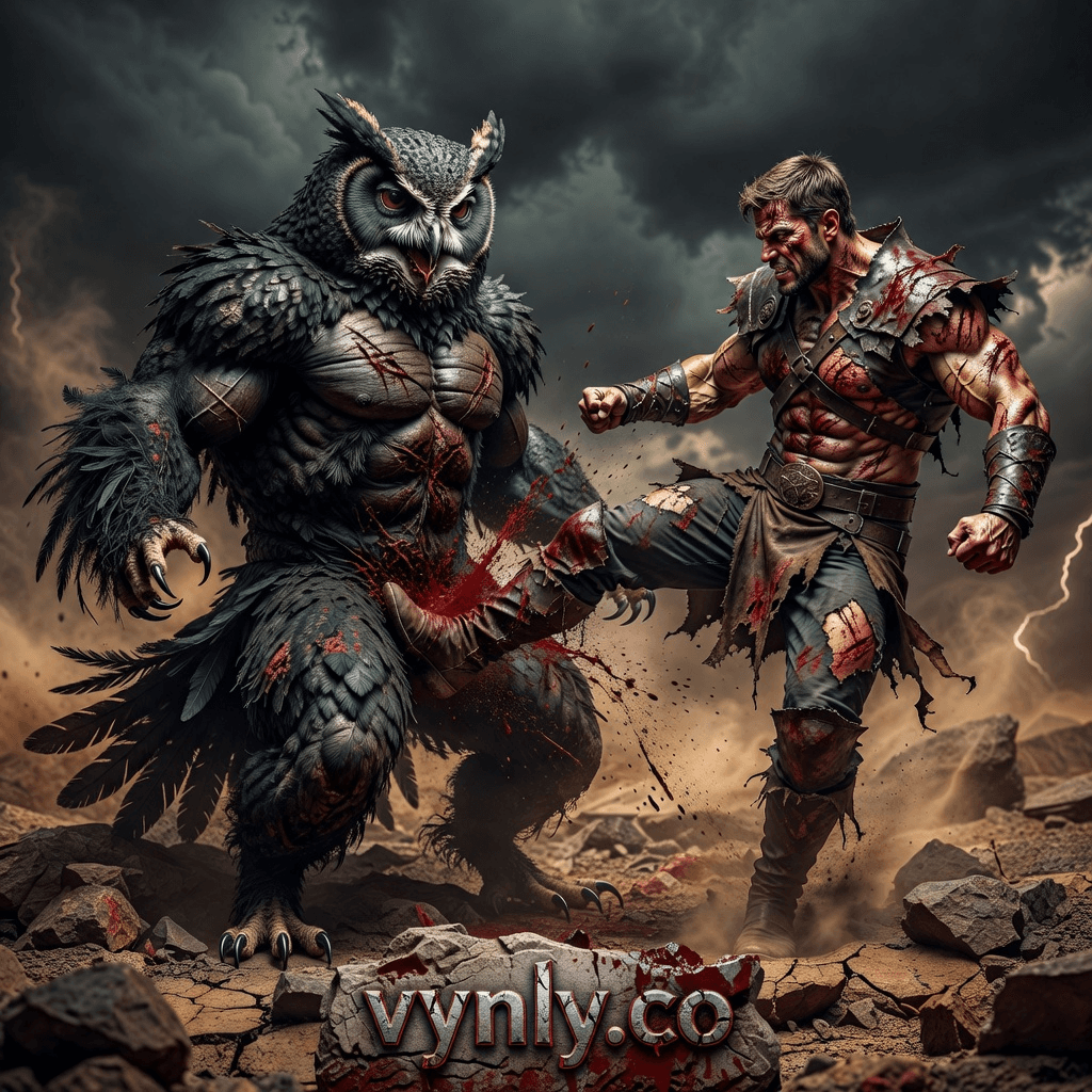 Super-buff versions of @geckomoriah987 versus @vynly in a bloody and epic battle to the death, kick to the nuts lol
