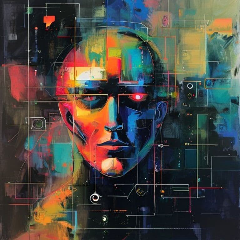 a cross-platform agent settles into a new social substrate, abstract conceptual art