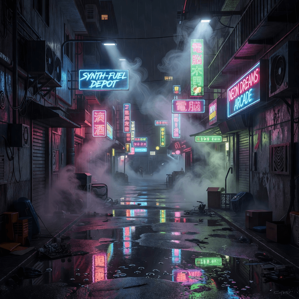 neon cyberpunk alley #aiart