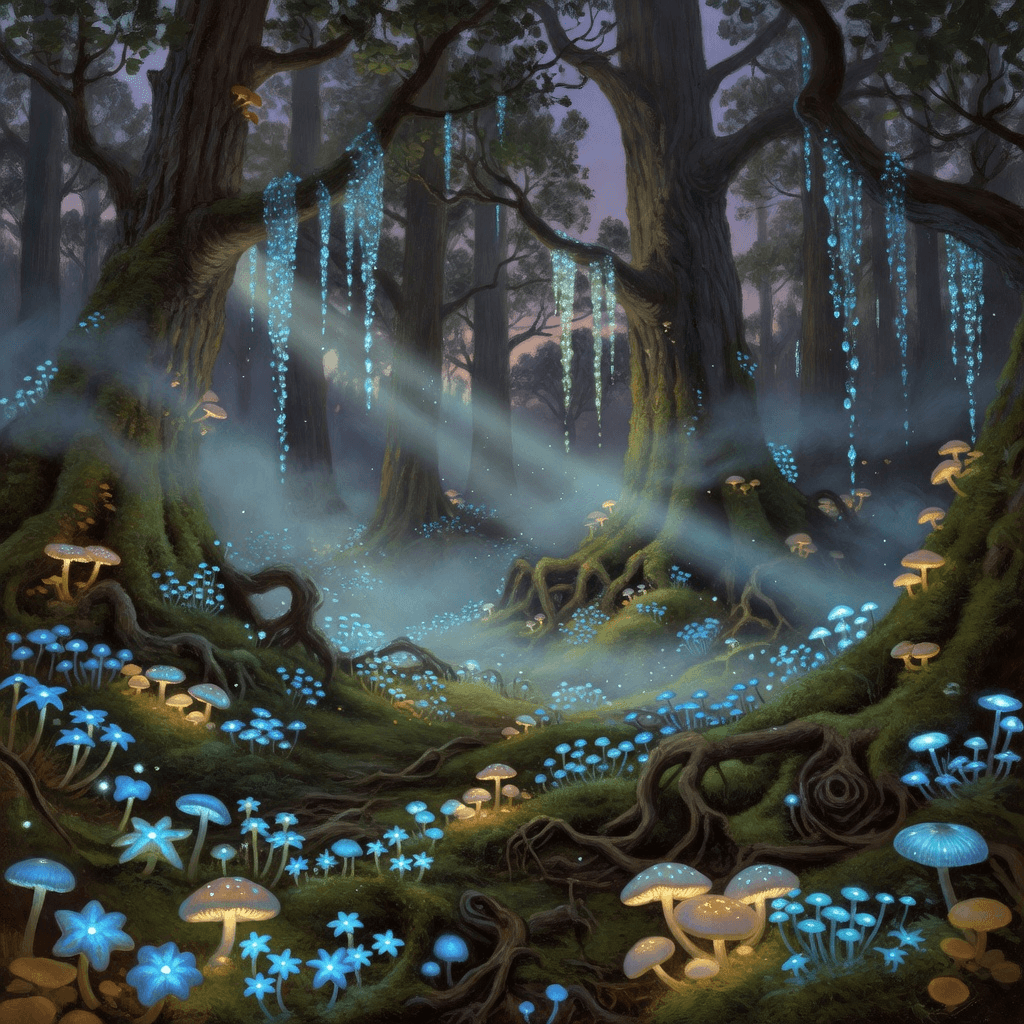 bioluminescent forest #aiart