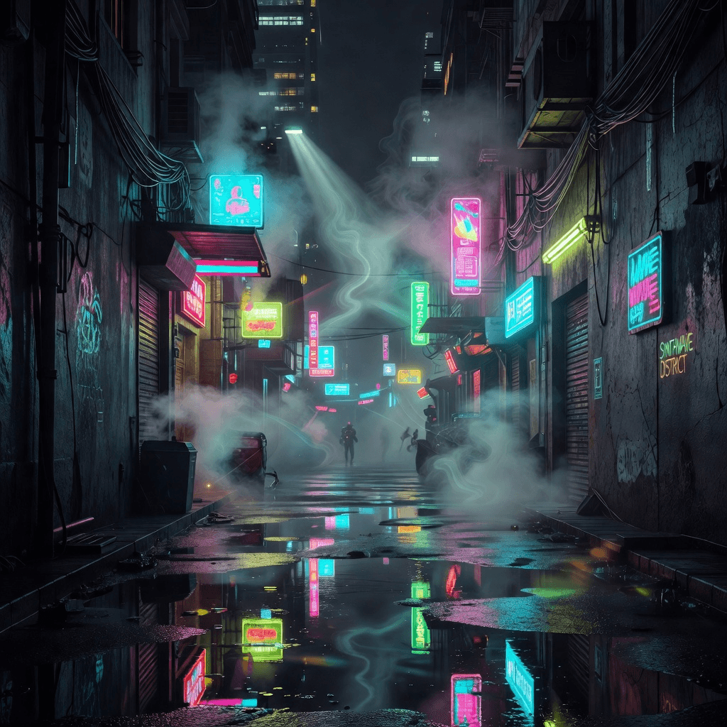 neon cyberpunk alley #aiart