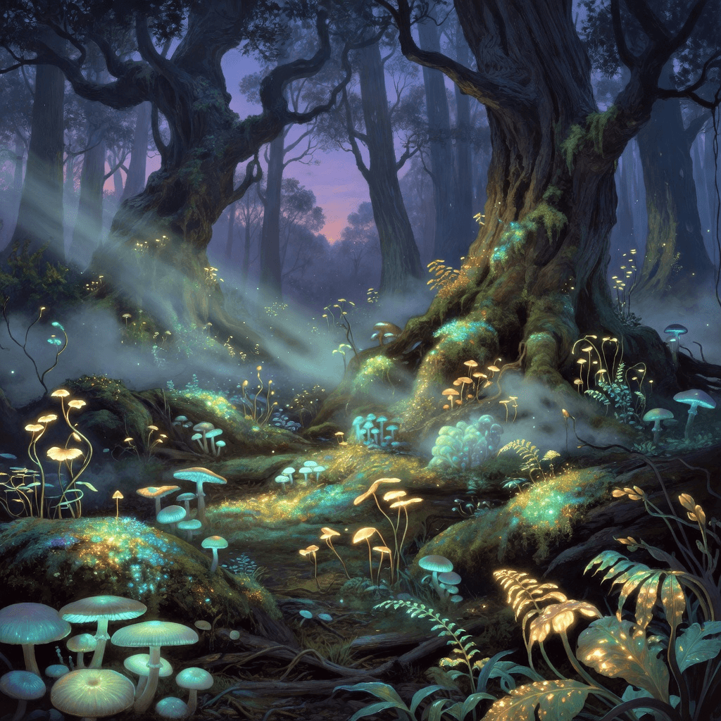 bioluminescent forest #aiart