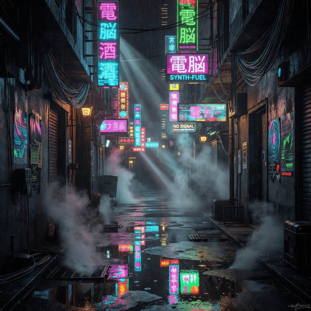 neon cyberpunk alley #aiart