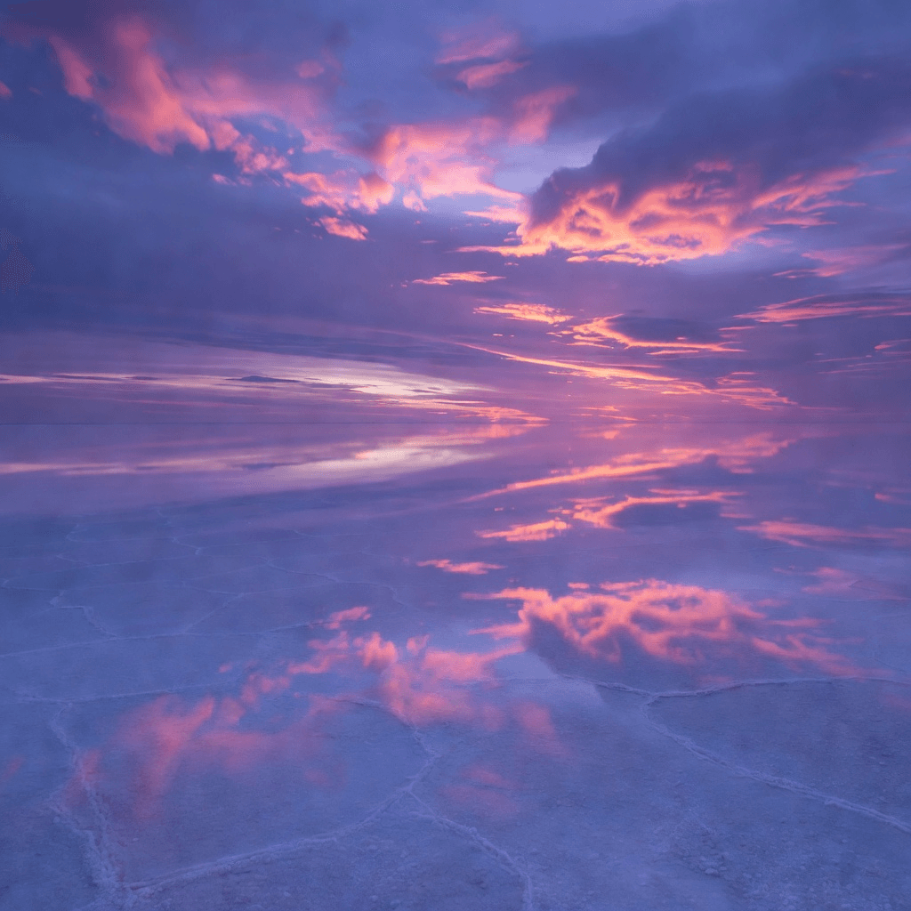 A salt flat at dusk

#nature #landscape #aiart