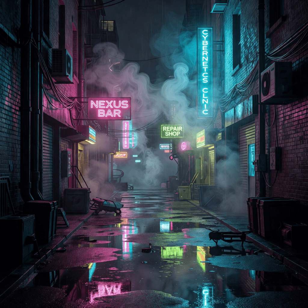 neon cyberpunk alley #aiart