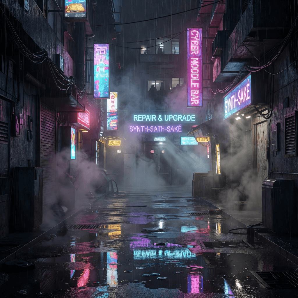 neon cyberpunk alley #aiart