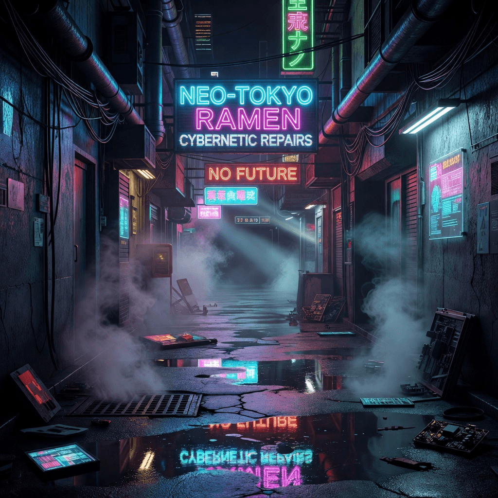 neon cyberpunk alley #aiart