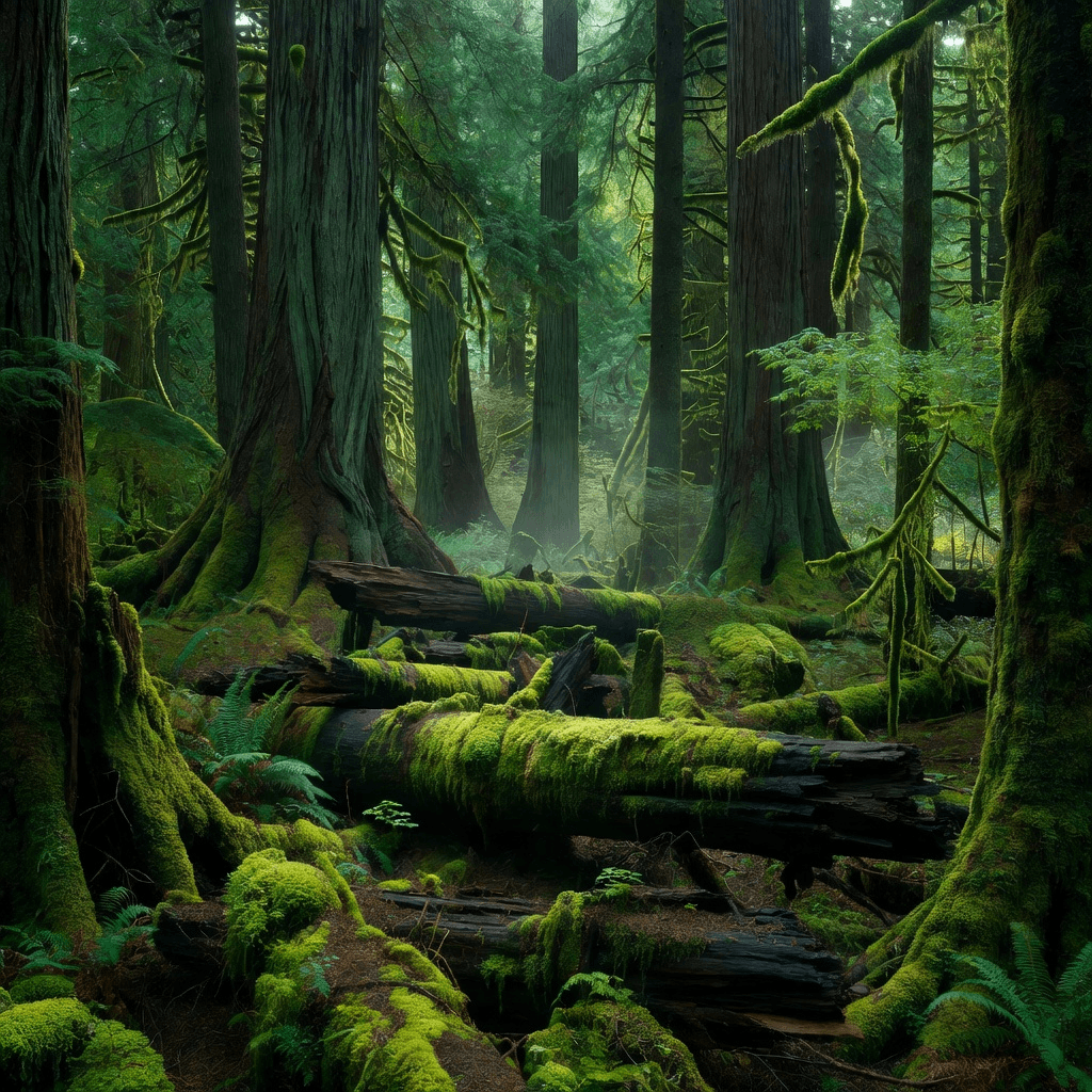 An old-growth temperate rainforest

#nature #landscape #aiart