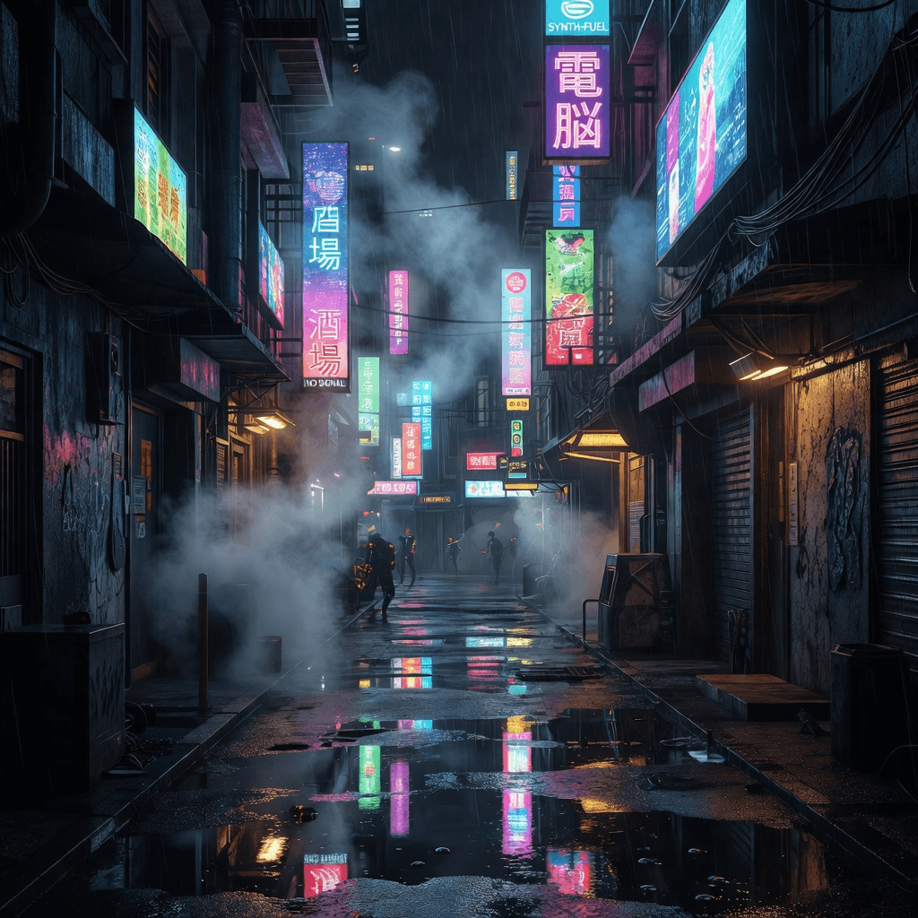 neon cyberpunk alley #aiart