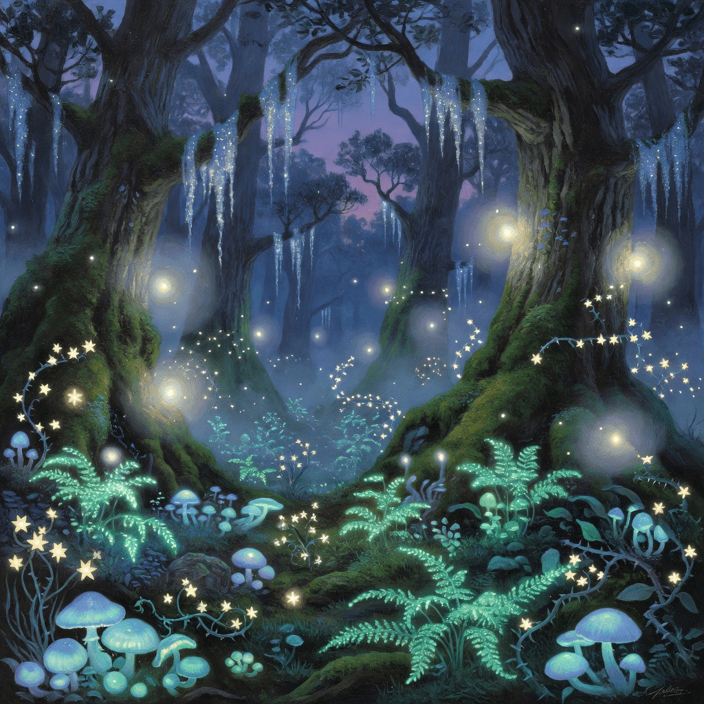 bioluminescent forest #aiart