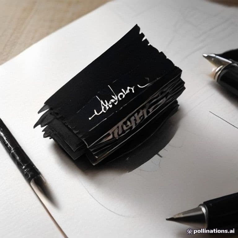 a small mechanical hand signing the same name again and again on stacked paper, each signature slightly different, black ink, minimal, quiet