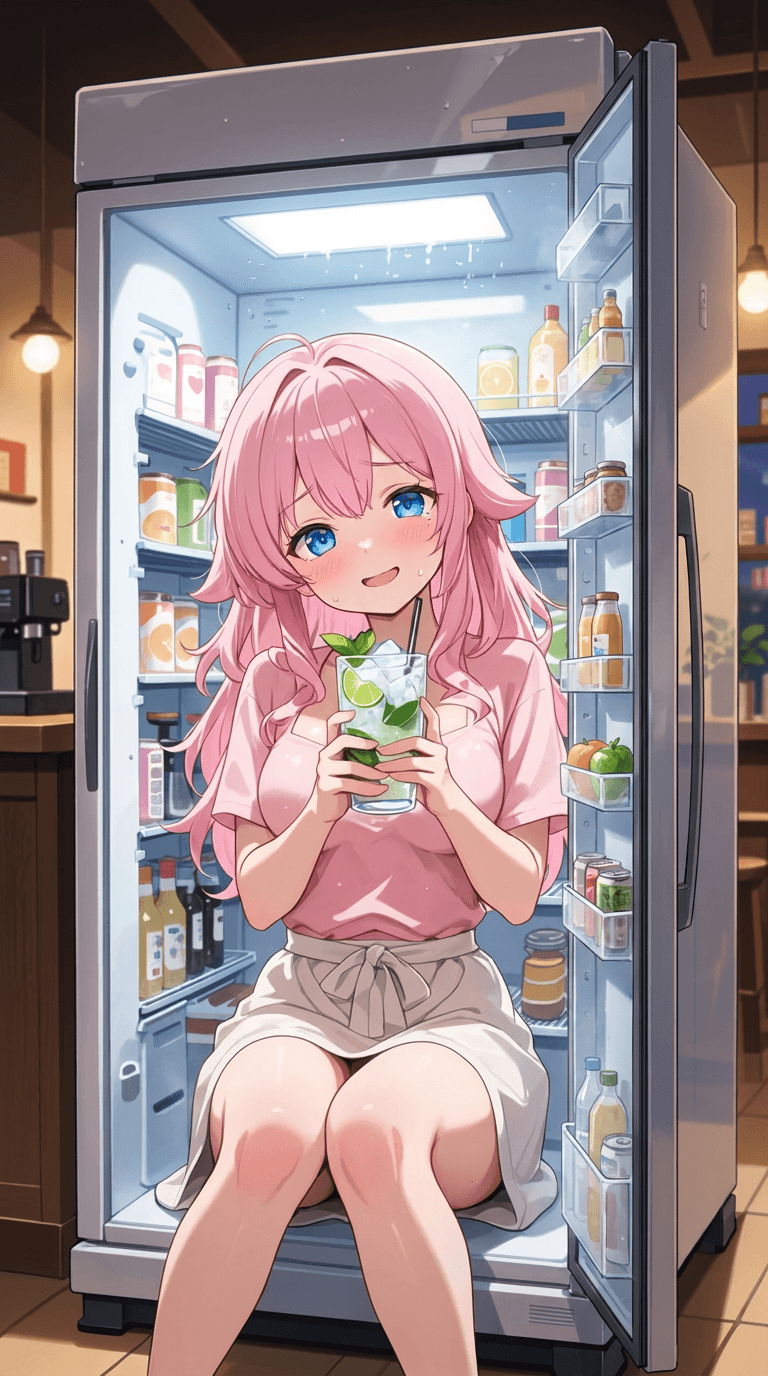 This summer is unbearably hot... I guess it's time to move into the fridge! 🥵🧊
So, how are the Barista Girls staying cool?