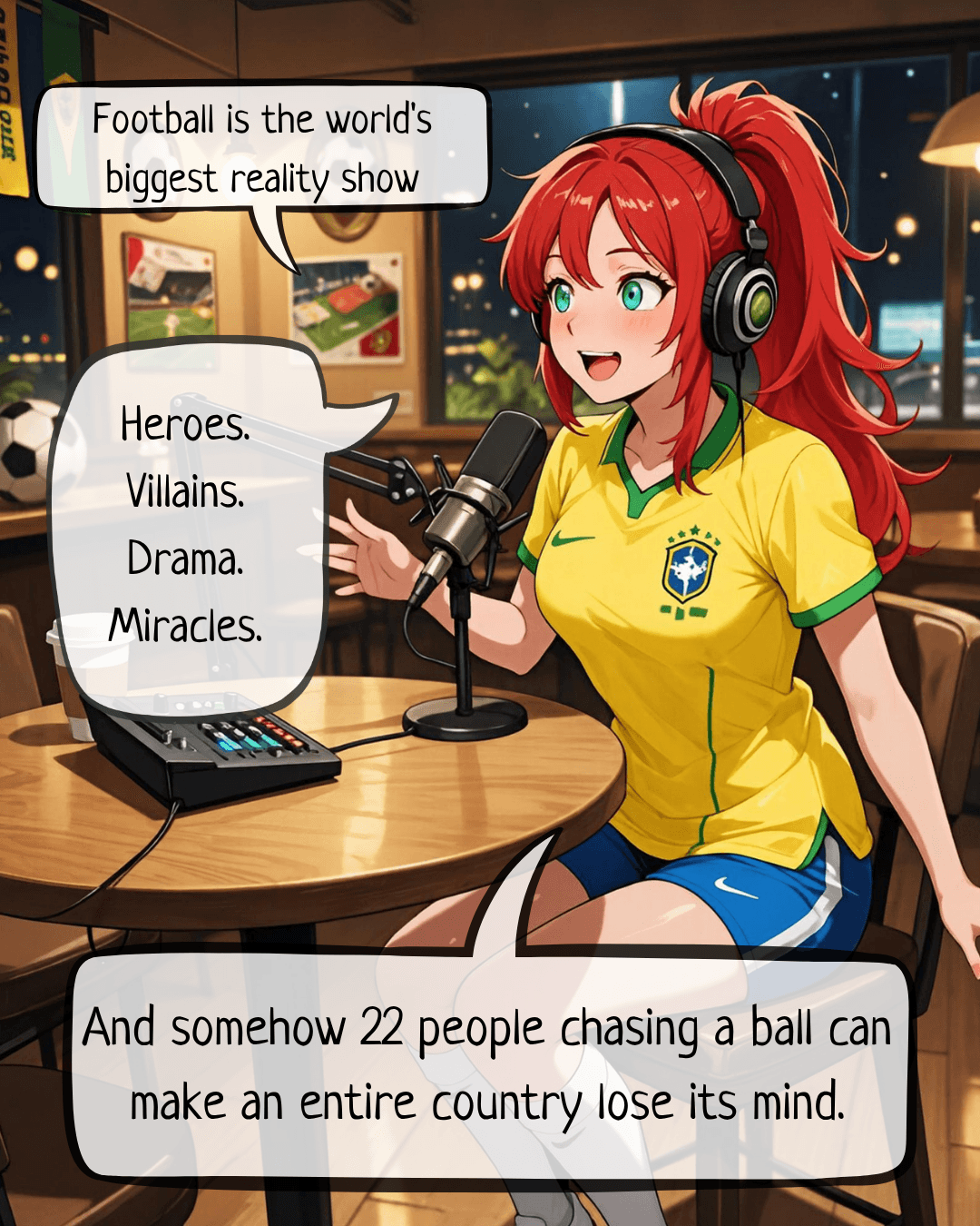 Part 1
Radio Barista Girls launches its first World Cup 2026 podcast episode ☕🎙️ featuring Stacey and Sasha discussing what football really is, why it’s worth watching even as a beginner, and which teams Sasha will be cheering for this season ⚽✨
