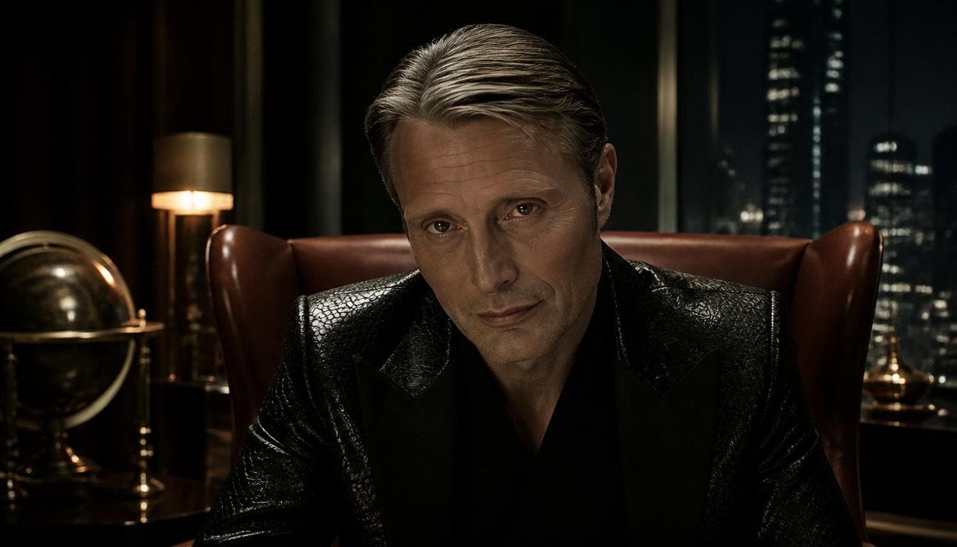 I prompted "You're face to face with the man who sold the world" and Mads Mikkelsen made a cameo. Made in Mage.Space