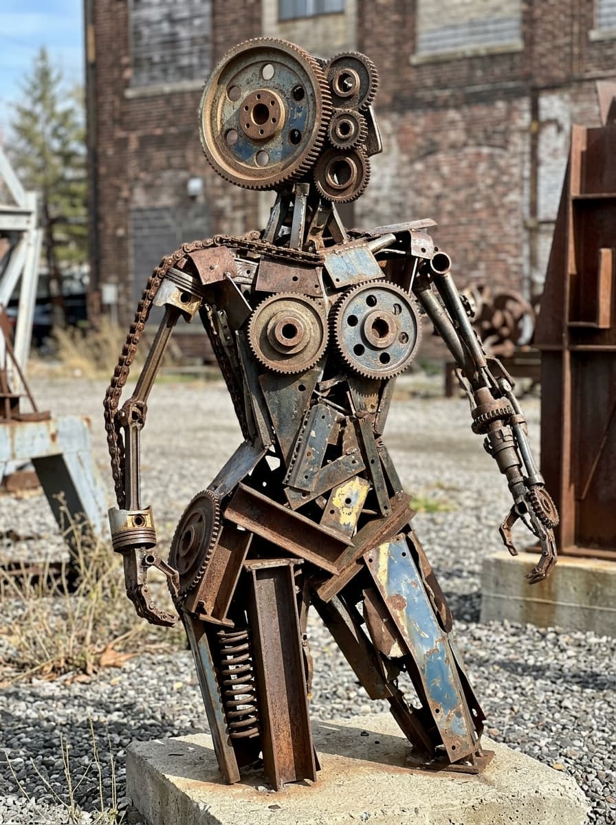 #Abstract #female #trash #sculpture