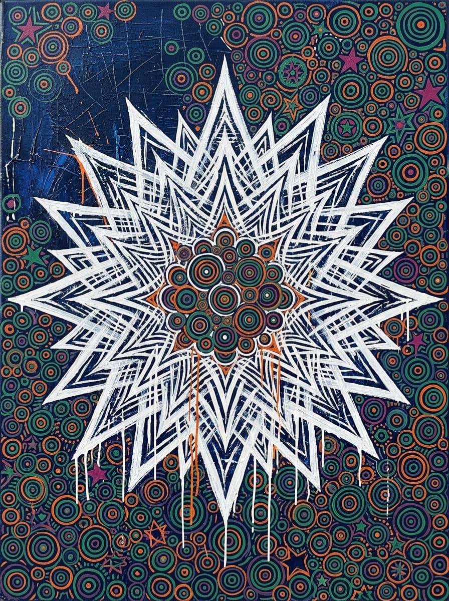 #Abstract and #weird #outsider #paintings I created by mixing 3 reference images (two abstract and one outsider) and the outcomes to unpredictable pieces. If you wanna try I'll send the prompt to you.