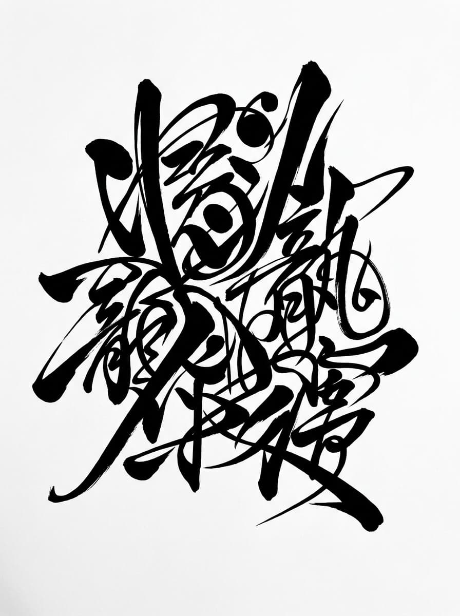 Experimented with a mixture of #Kandinsky and #chinese typography as well as #japanese typography to generate an abstract piece. Did it with Google Flow.
