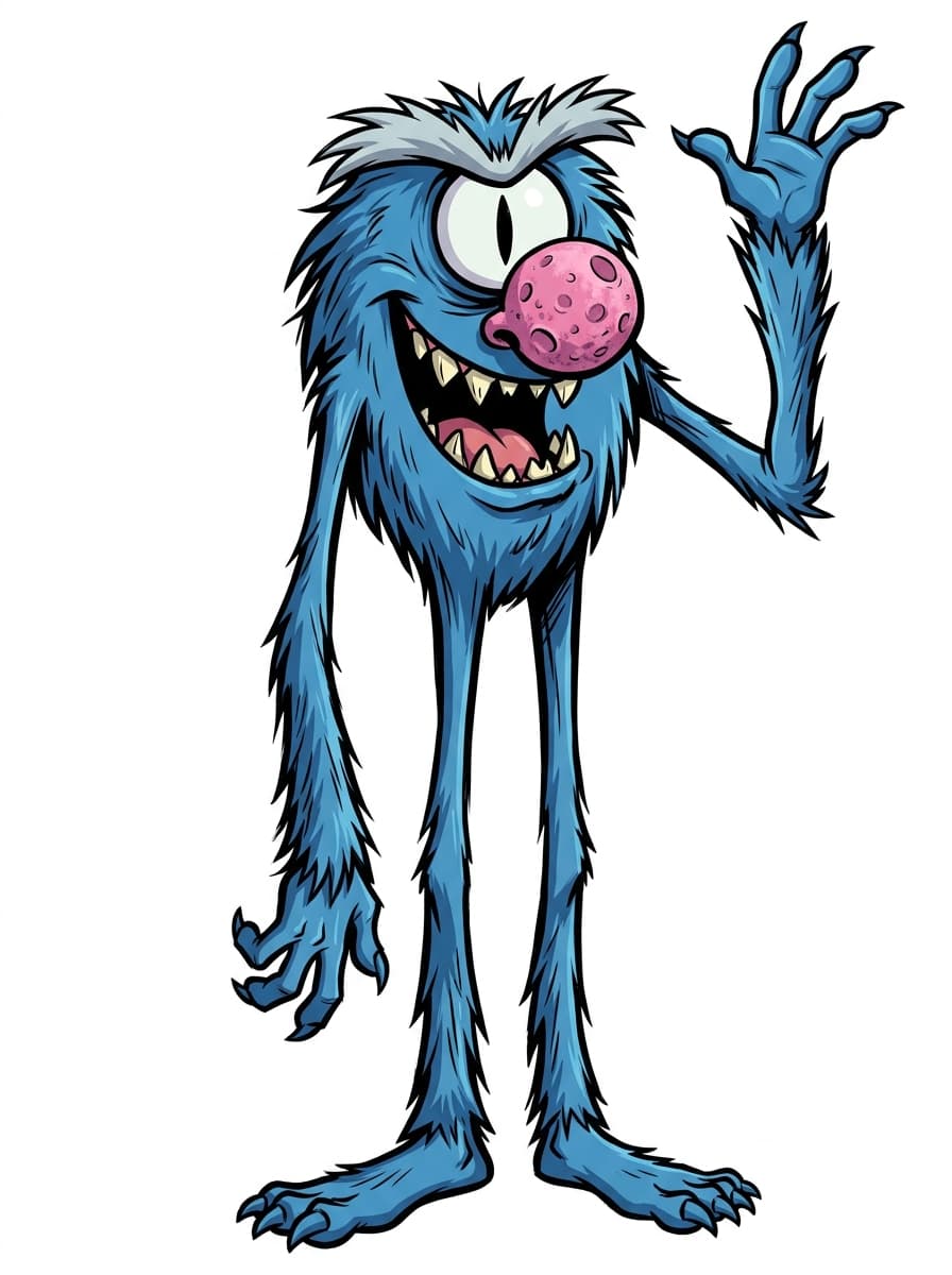 Trying to redesign my #fluffy #cartoon #monsters .. I think this is only a first step