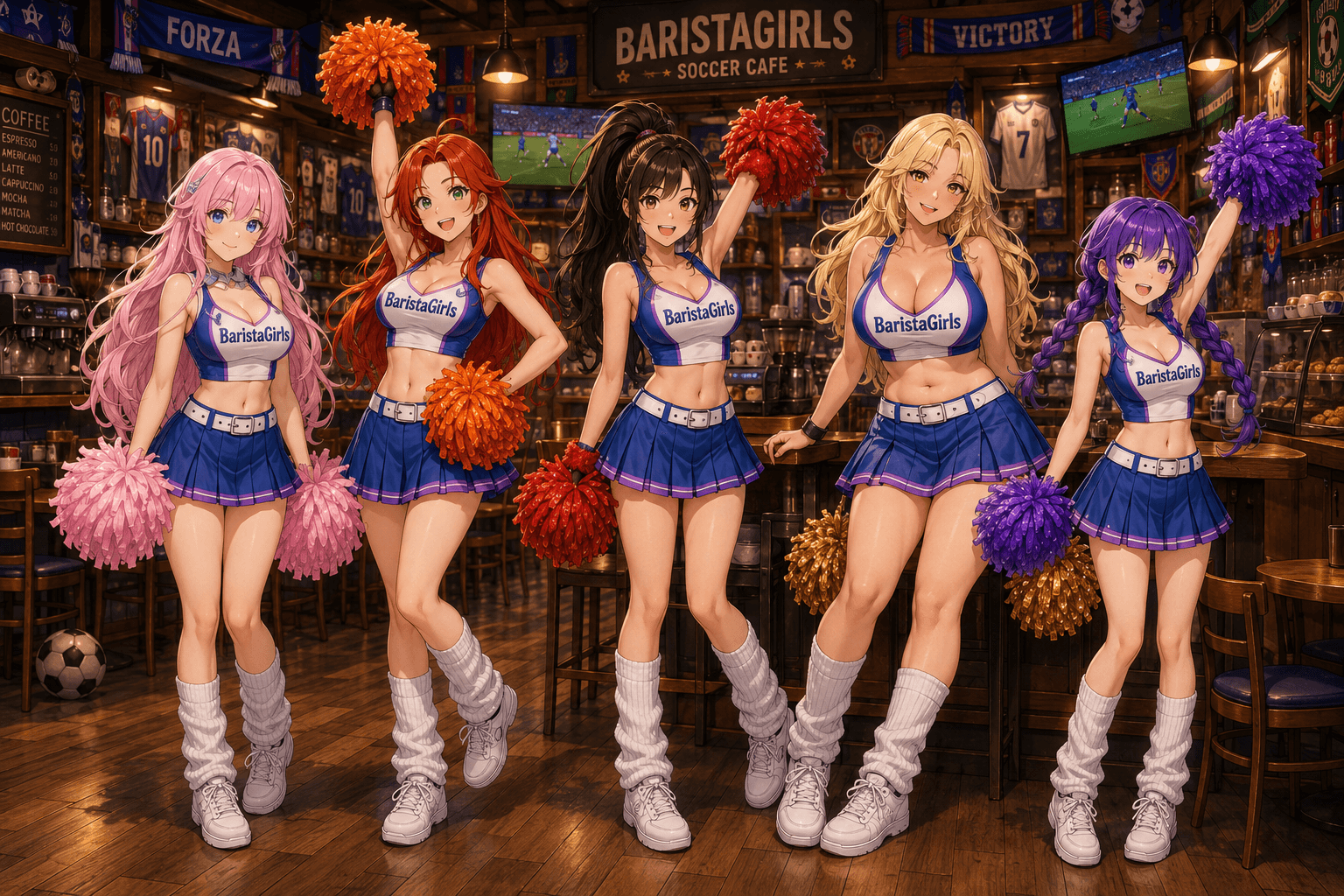World Cup 2026 season has officially arrived at Barista Girls ⚽☕ For our first summer theme, we turned the café into a Cheerleader Maid Café 📣💖 Complete with chants, team spirit, enough coffee to fuel an entire squad, and Stacey trying very hard not to let it become a stadium 😏
Welcome to Cheerleader Maid Café 📣💖⚽