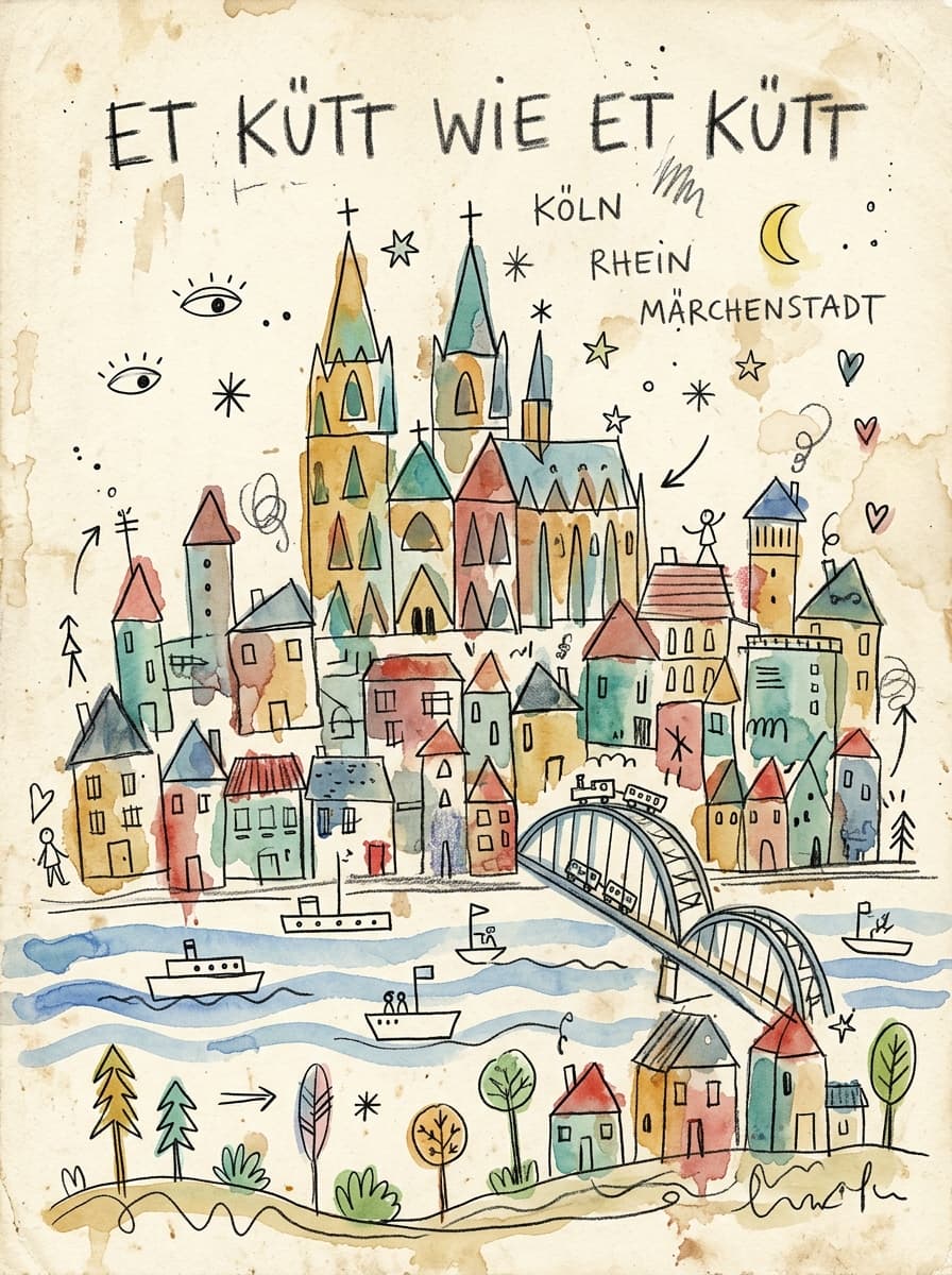 #German #City #Doodles - #Cologne ... If there are any questions about the image (for example the writings on it), just ask ☺️