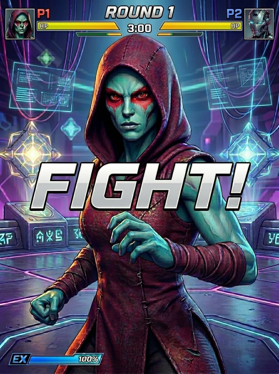 Seventh version that I did on top of the posted Playground image. Rendered it as a #fighting #game character. Made with Google Flow