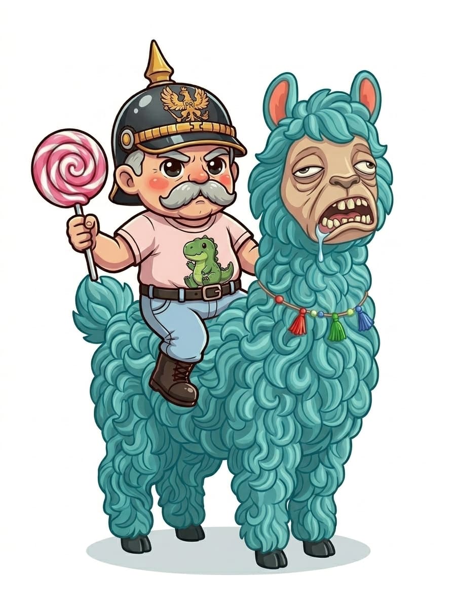 For @oceanman... Working on this since a few days. Wanted to change the lollipop into a lance with marshmellows and a harness, but the quality of the results I got weren't good enough