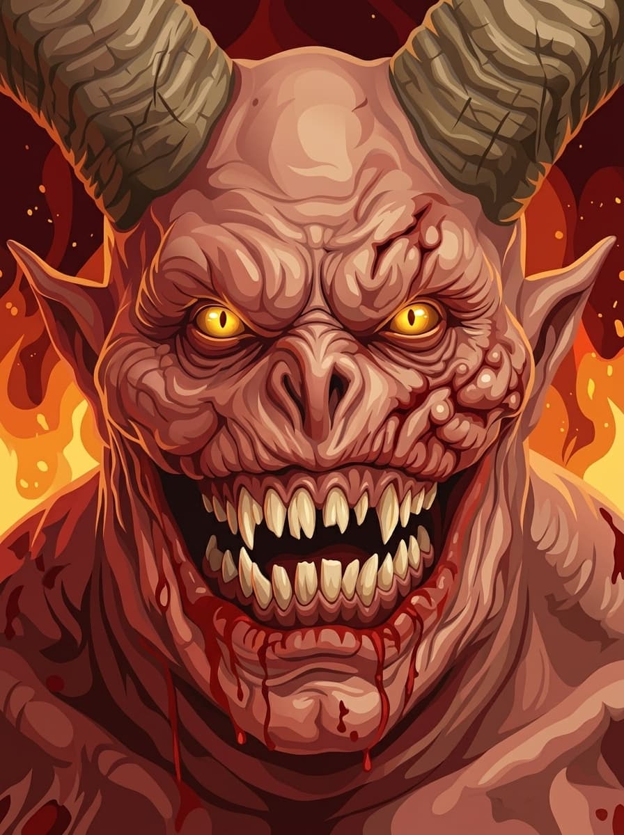 Tried to create a #demon. I think it looks better in this #vector style. Made with Google Flow