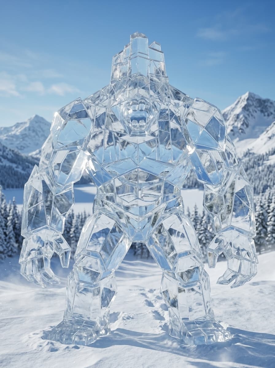 #Ice #monster .. decided to do a vulcano monster out of it, because with the transparency it's hard too see