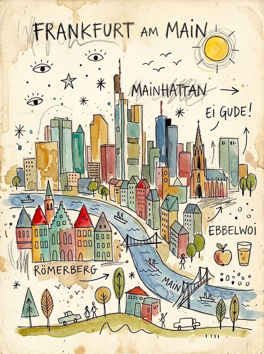 #German #city #doodles - #Frankfurt ... If there are any questions about the image (for example the writings on it), just ask ☺️