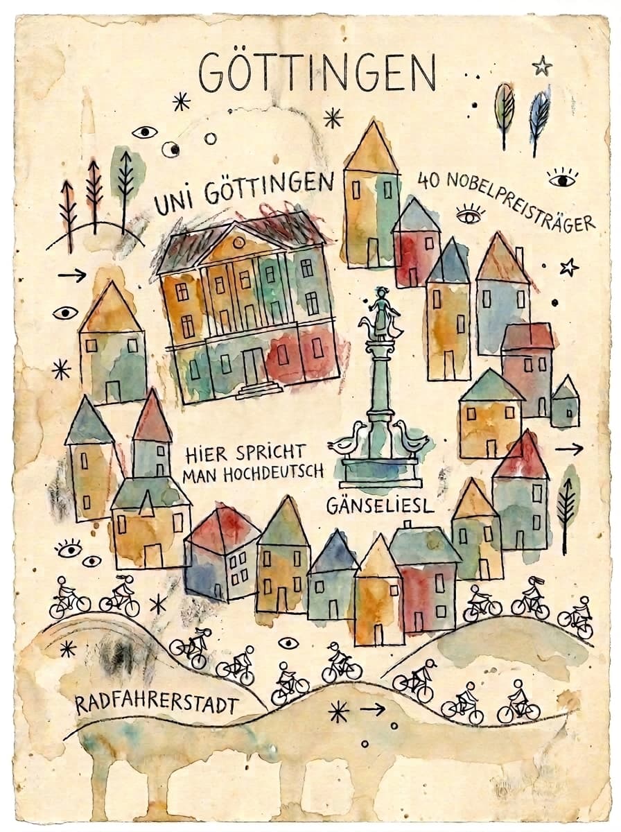 #German #city #doodles - #Goettingen ... If there are any questions about the image (for example the writings on it), just ask ☺️