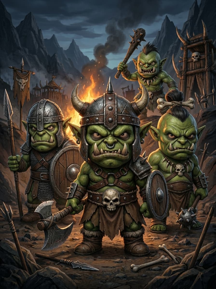A little #horde of #orcs. Version 1