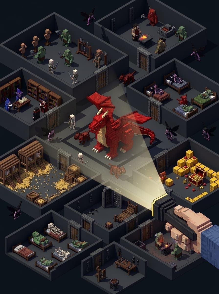 #Voxel #dungeon with a #flashlight ... and hello Mr. Molyneux if you see thatπ§ββοΈππ§ββοΈππ