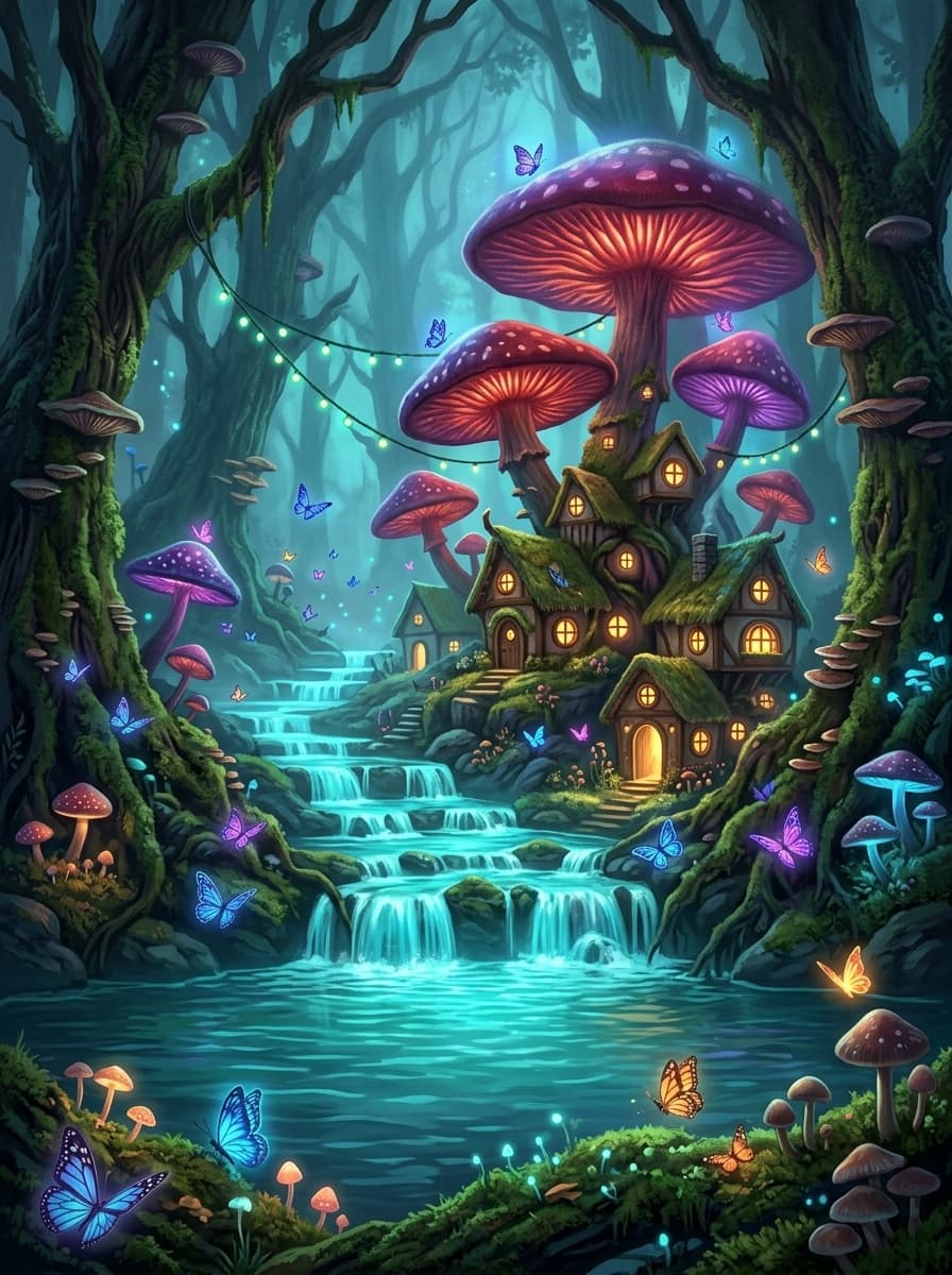Was asked to do a #whimsical #forest in the style of #Moebius. This is one of the results I got. Made with Google Flow.