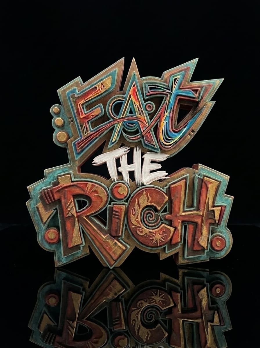 Experimented with #typography in a #graffiti look which is slightly inspired by #Kandinsky. Tried to do it a bit #sculptural. Did it with Google Flow. Edit: Recognized a small mistake 🫣 - lets see if you find it... I think I'll try to redo and correct it soon