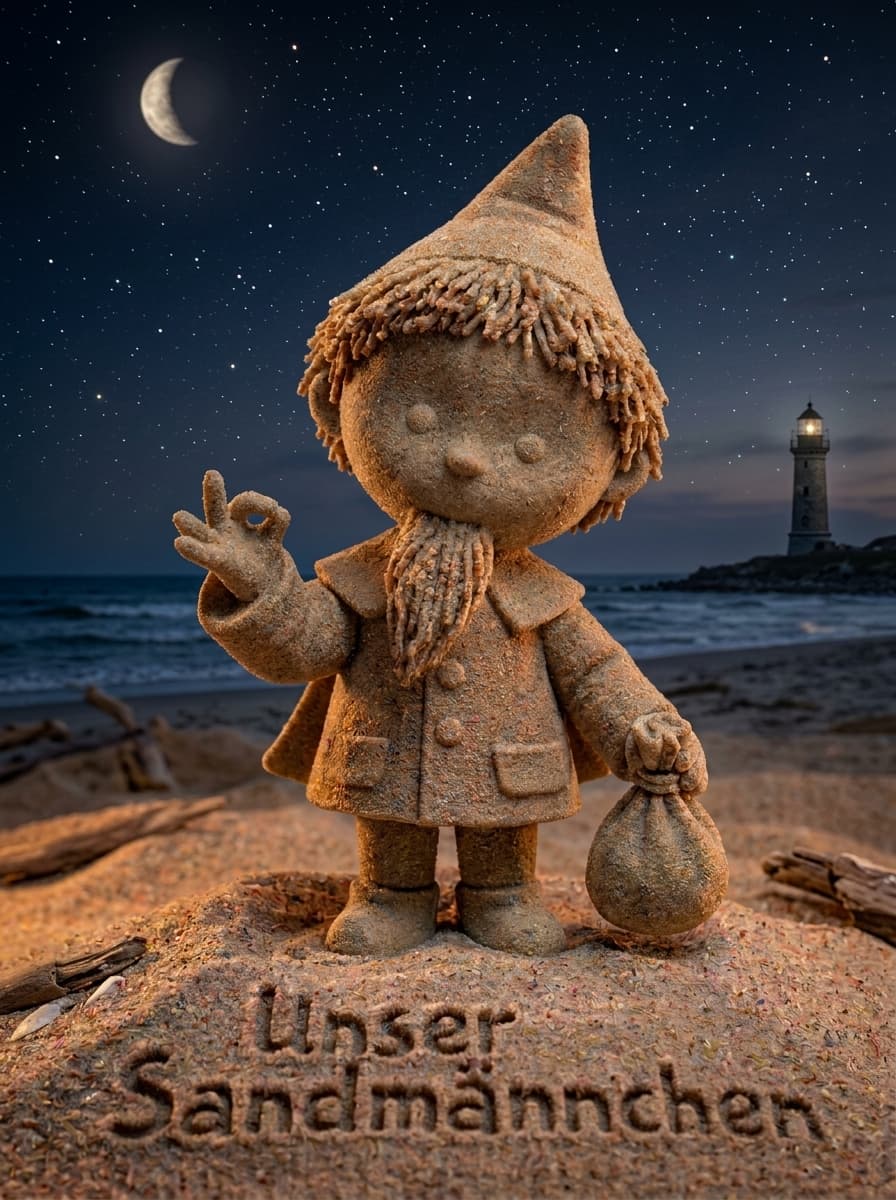 Did that one for a reddit challenge about sand. It's a #sand #sandman in the form of "Unser Sandmännchen". It's a German childrens TV figure, which has been developed in the GDR in 1959 and used in the Federal Republic of Germany (which had their own version before) after the German reunion too. It's still a thing today and shows 5 to 7 min long clips for children before they go to bed. Already in 2019 over 22,000 episodes were broadcasted.