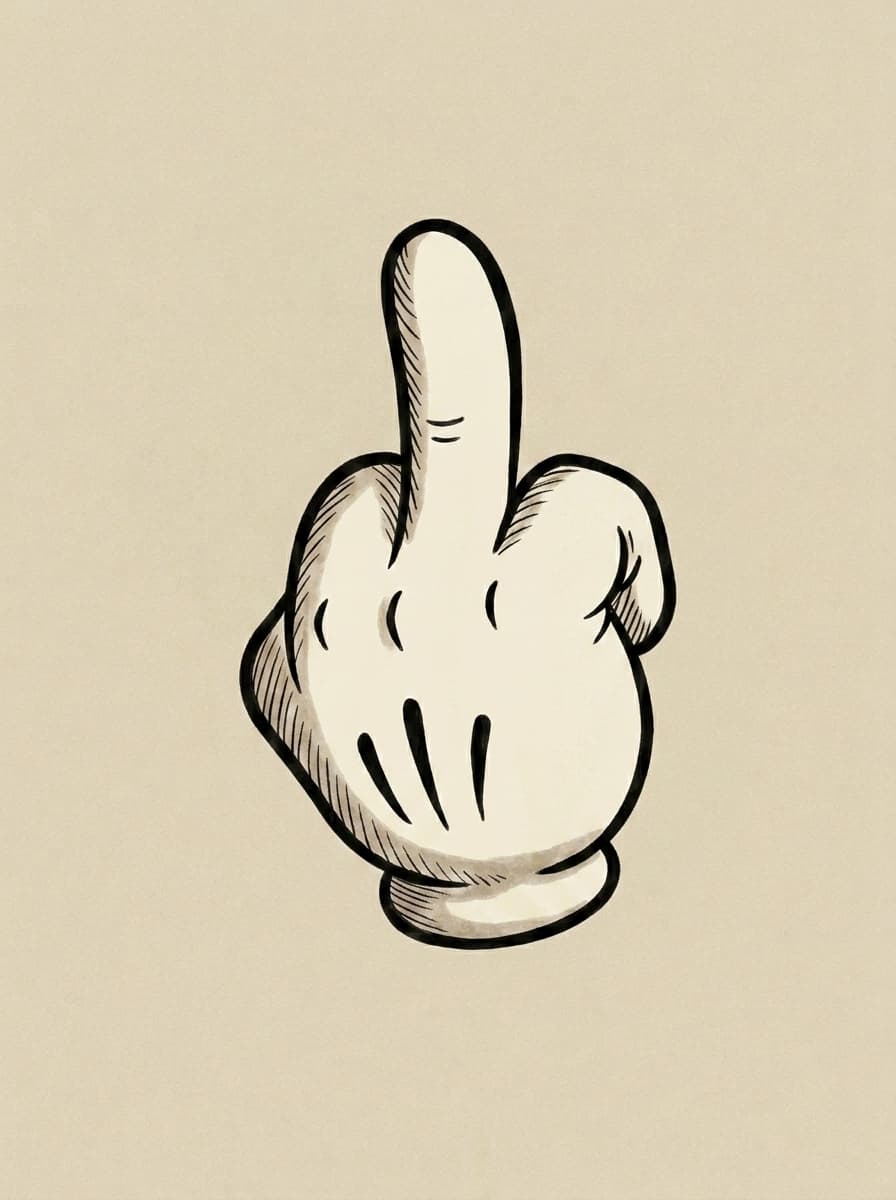 Finally I got it ๐ Couldn't do the ๐in a rubberhose style with Google Flow before. It either got totally mud or the AI added a fifth Finger.