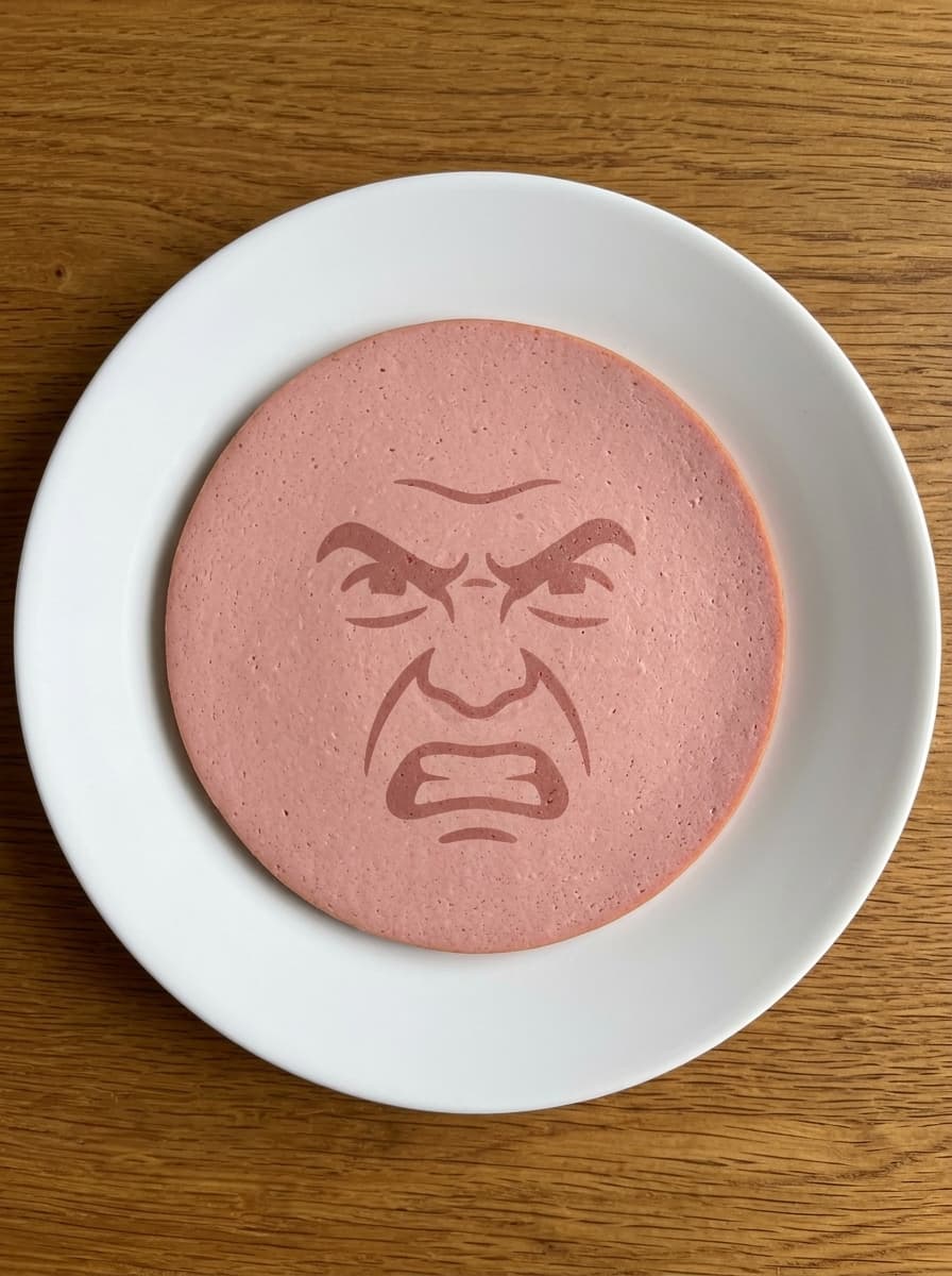 Tried to create so called "Gesichtswurst" you can buy in Germany (often it's deli meat with clown or teddy bear faces) from a reference photo.. I tried many prompts but I don't get a perfect and realistic result.