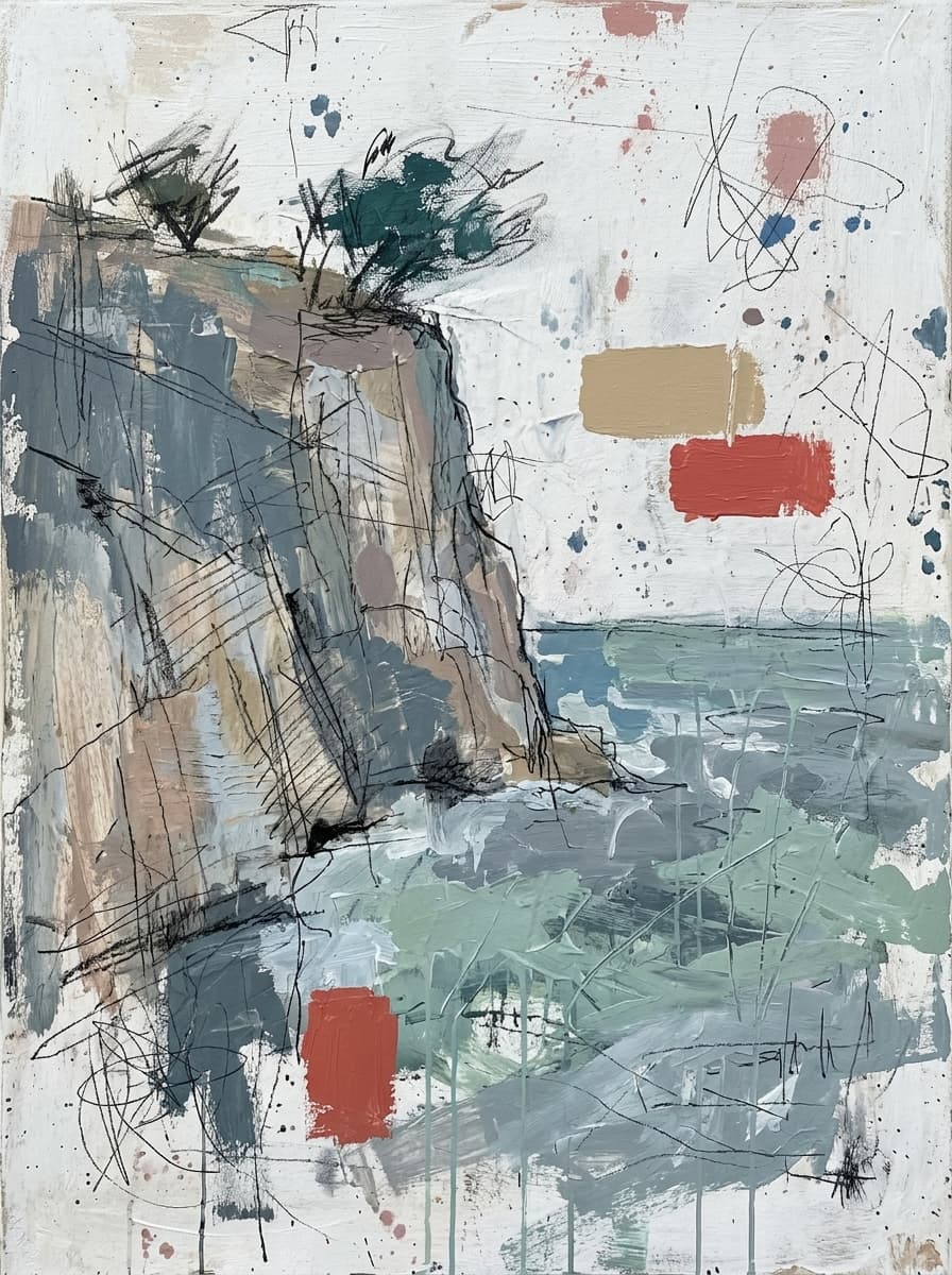 Some #semi #abstract #landscapes with a touch of #Cy #Twombly