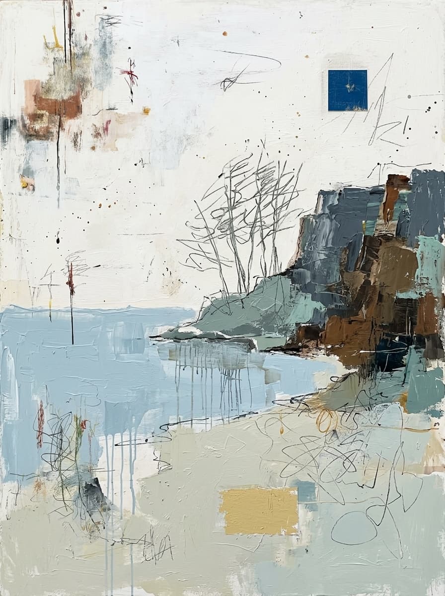 Some #semi #abstract #landscapes with a touch of #Cy #Twombly