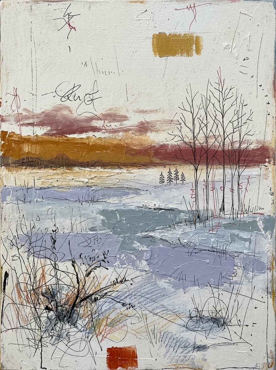 Some #semi #abstract #landscapes with a touch of #Cy #Twombly