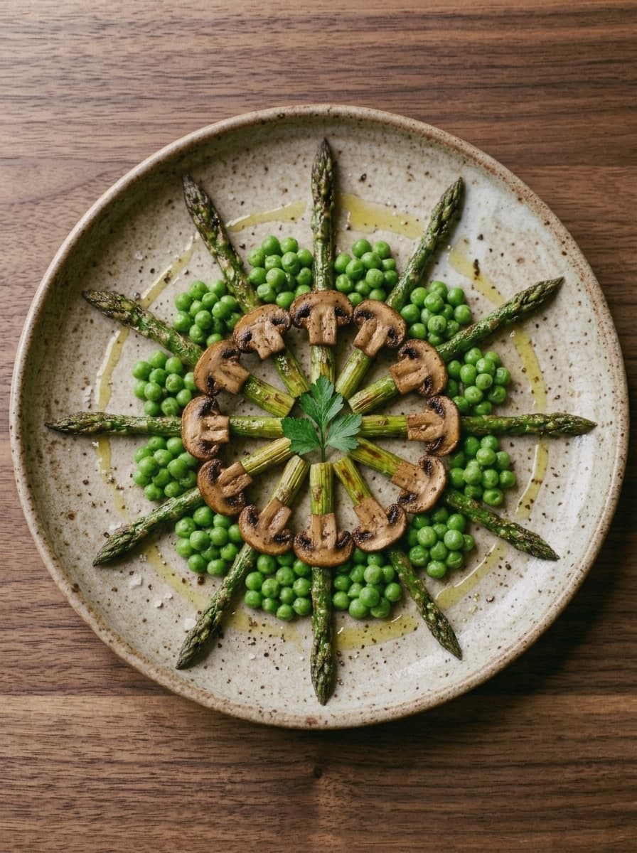 Seems that neatly means #mandala. Wanted the chaotic meal on the dish (see image 2) more neatly and used the word in the prompt.. this came out😅
