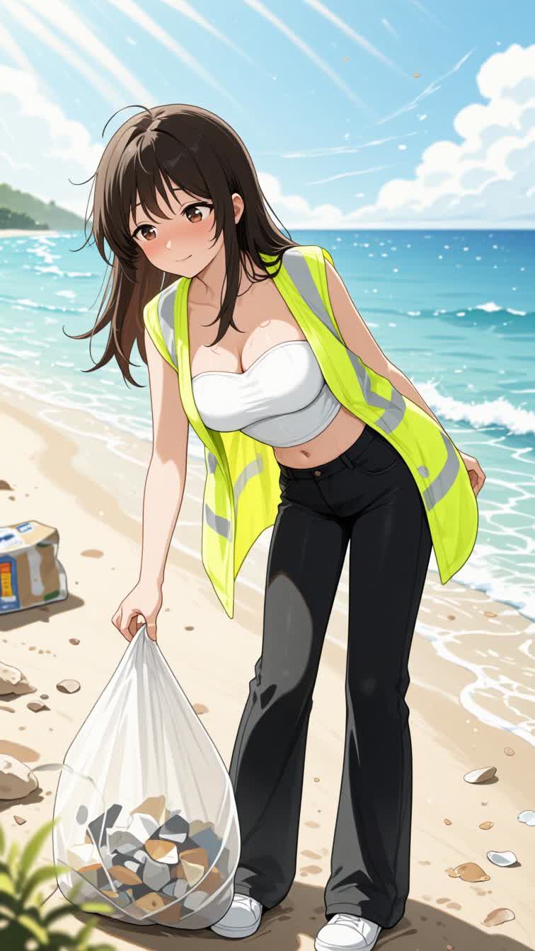 Final hours of community service 😌⚖️ After nursing homes and strawberry fields, the Barista Girls were sent to clean the beach for summer season ☀️🏖️ Honestly? This one almost feels relaxing… if you ignore Kiko harassing jellyfish with a stick 😏