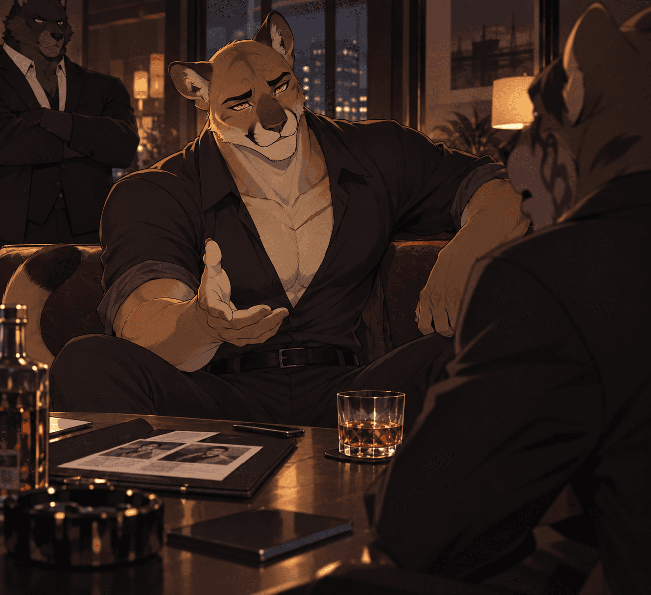 Crowhurst OCs: Fallon's a risk agent. He's the guy you hire when the job might involve dangerous retrievals, tense negotiations, threat assessment, escort/protection, courier work, etc. #oc #originalcharacter #fallonbrannick #anthro #furry #riskagent