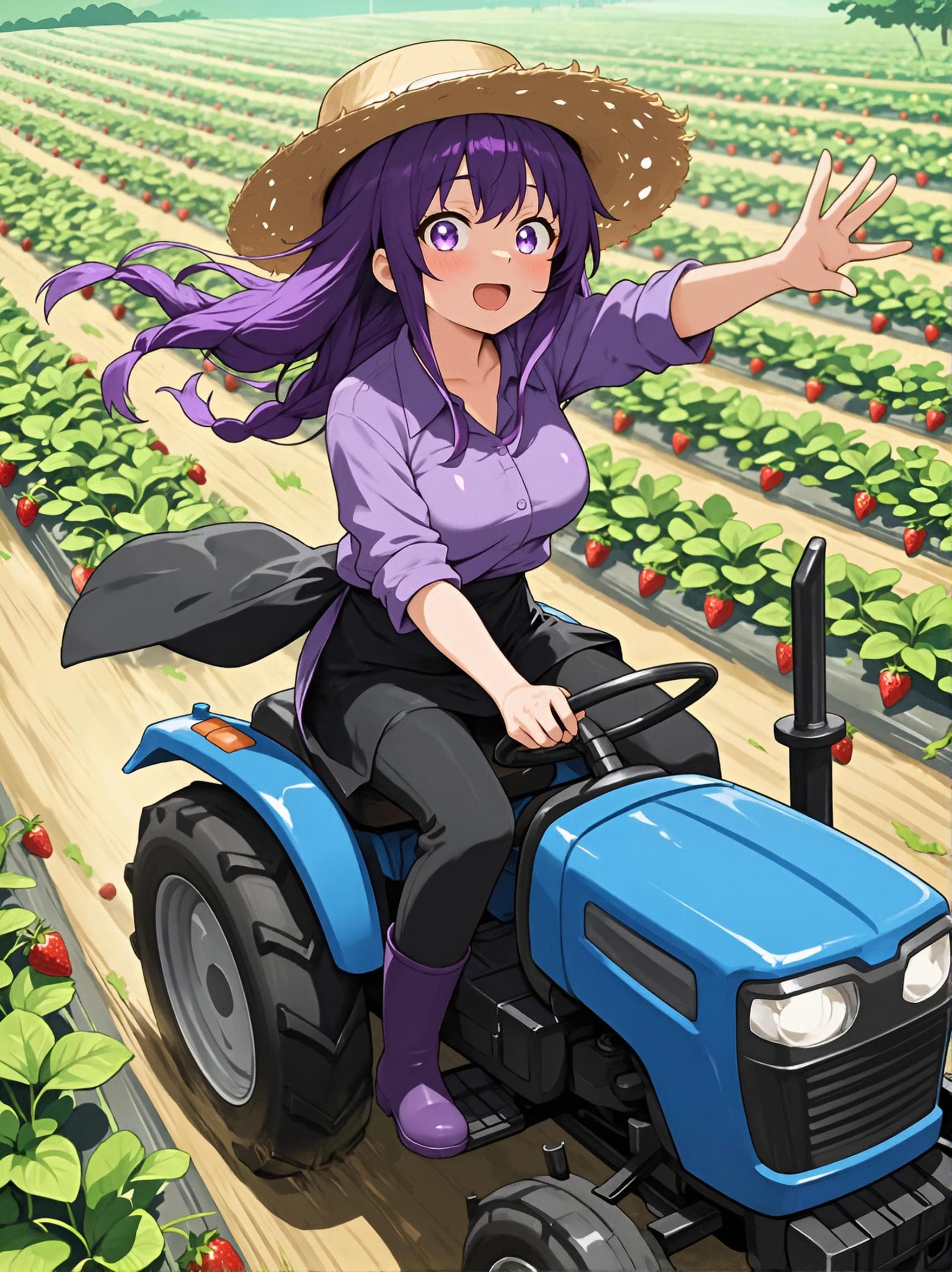 wait. stop. Kiko— where did you even get a tractor?! 🚜😳 At this rate, I’m pretty sure they’re extending our sentence 😏☕